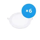 Mehrfachpackung 6x Bright Choice LED Downlight UltraSlim 15W 1200lm 110D - 840 Kaltweiß | 190mm - Ausschnitt 175mm
